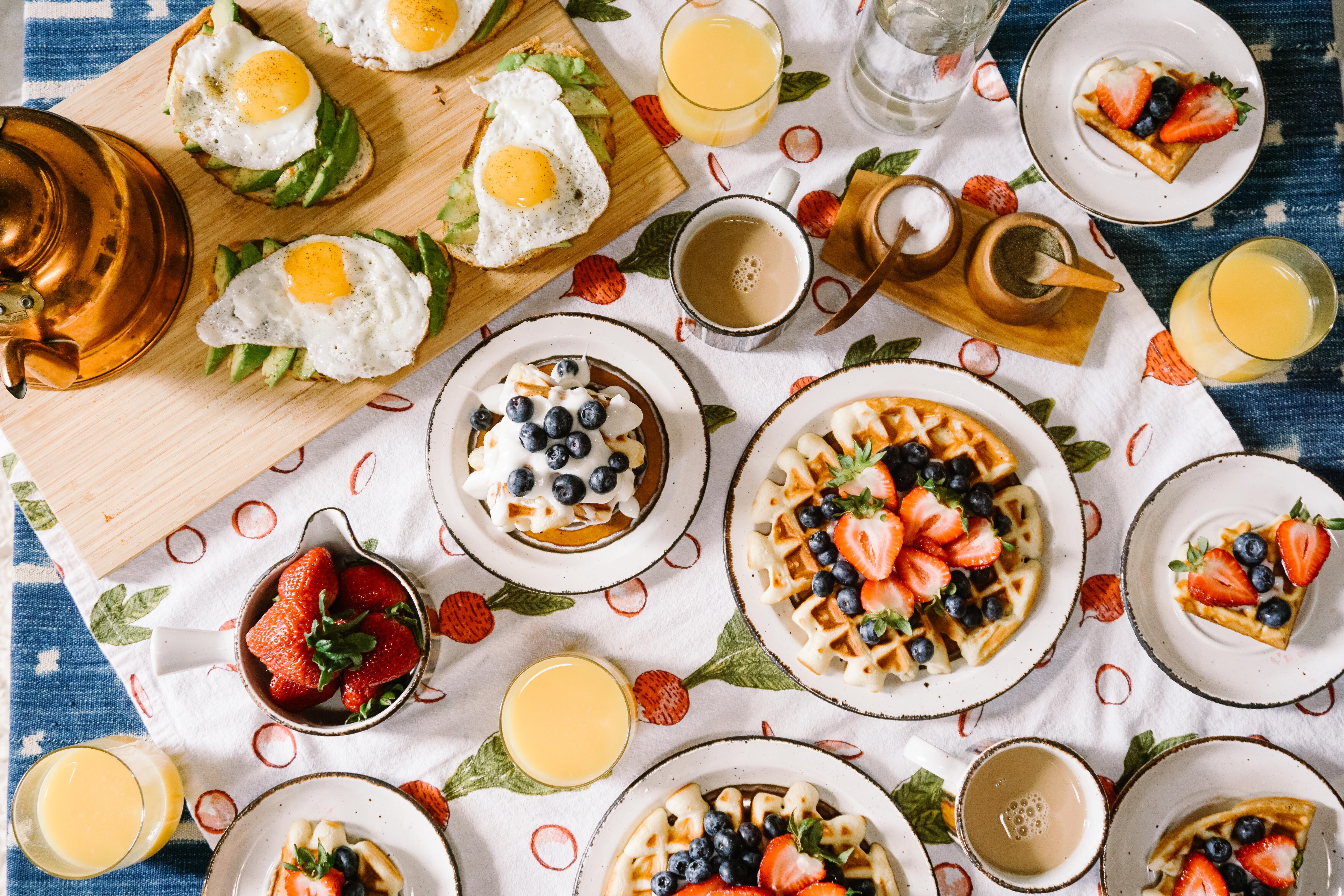 a table of food